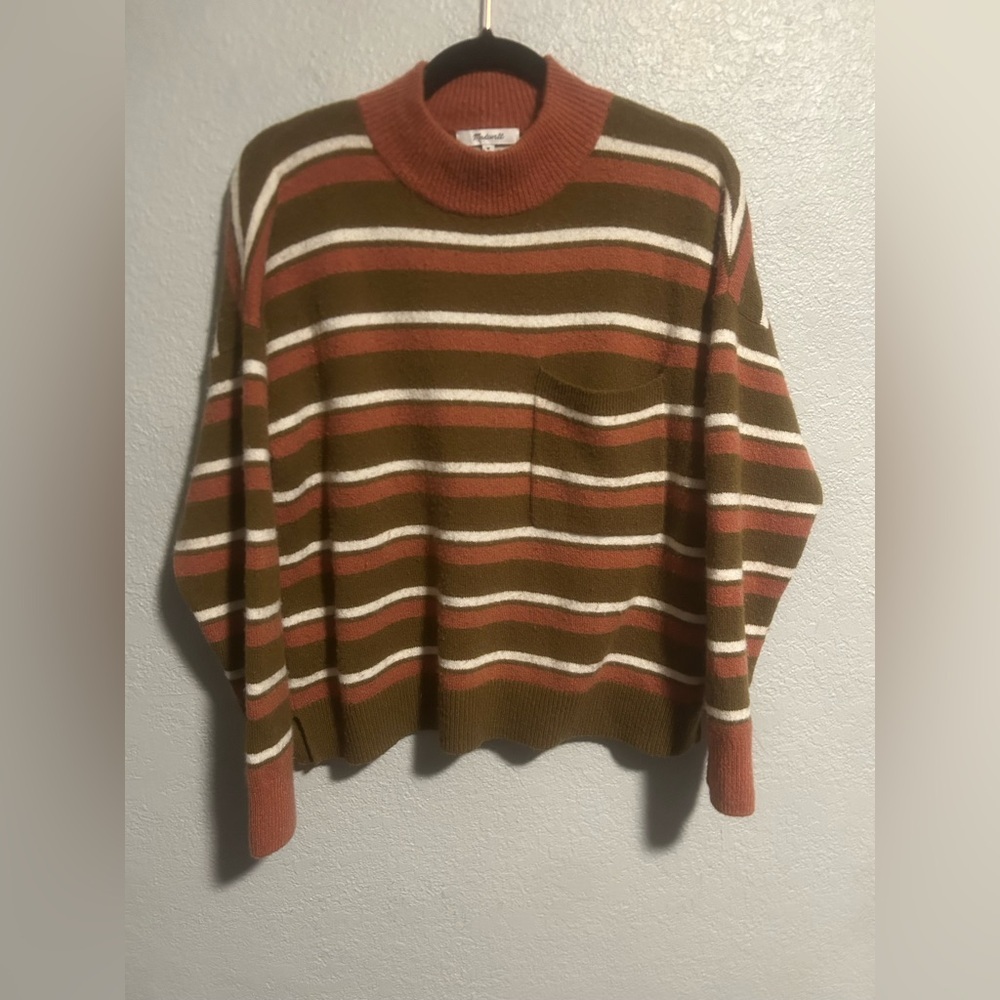 Madewell striped high neck sweater - Picture 2 of 7
